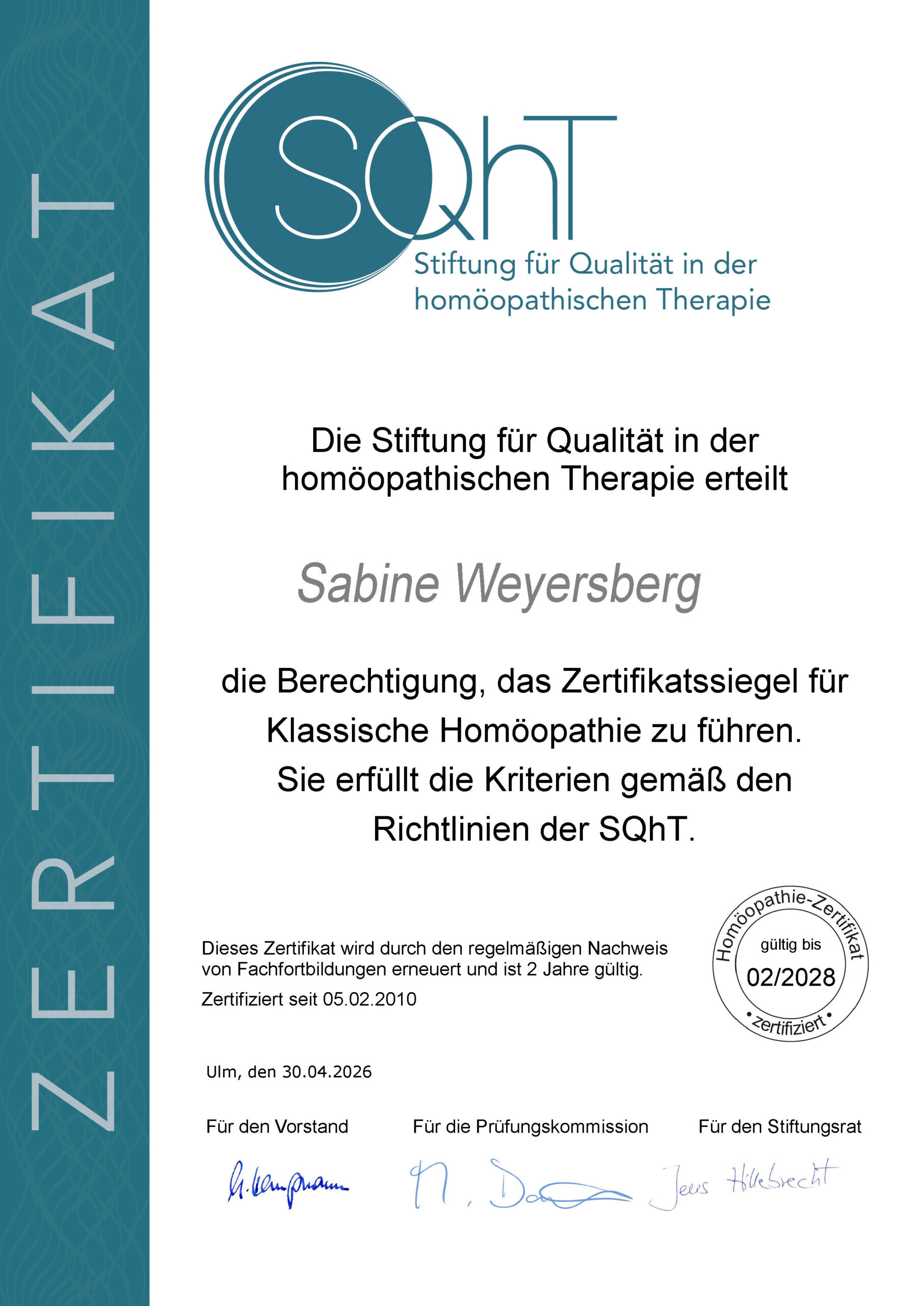 Zertifikat Therapeut 26-28